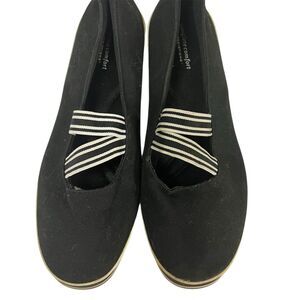 Predigtions Comfort View Women's Black Slip-On Casual Shoes Size 8.5 Round Toe